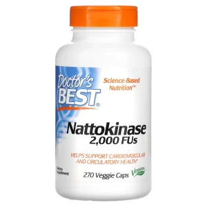 Doctor's Best Nattokinase, 2,000 FUs, 270 Veggie Caps Nattokinaza