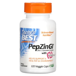 Doctor's Best PepZin GI, Zinc-L-Carnosine Complex, 120 Veggie Karnozyna