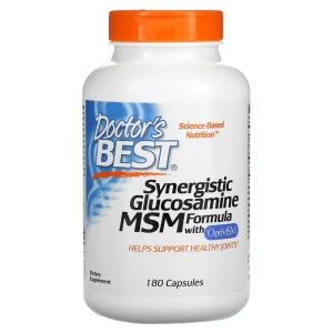 Doctor's Best Synergistic Glucosamine MSM Formula with OptiMSM, 180 Caps Glukozamina