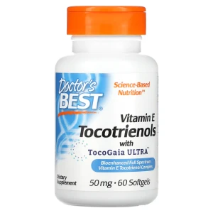 Doctor's Best Tocotrienols with EVNol SupraBio, 50 mg, 60 Softgels Tokotrienole