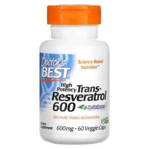Doctor's Best Trans-Resveratrol 100 with ResVinol, 100 mg, 60 Veggie Resweratrol