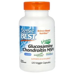 Doctor's Best Vegan Glucosamine Chondroitin MSM, 120 Glukozamina Chondroityna