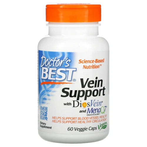 Doctor's Best Vein Support with DiosVein and MenaQ7 K2 Mk7, Diosmina, Hesperydyna