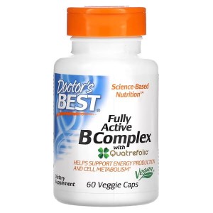Doctor's Best, Fully Active B Complex z Quatrefolic, Folian, B6, B12, B1, B2, B3