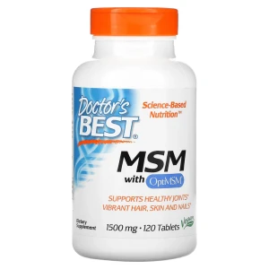 Doctor's Best MSM with OptiMSM, 1,500 mg, 120 Tab (1)