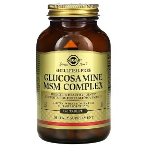 Solgar, Kompleks glukozamina MSM, 120 tabletek Glucosamine