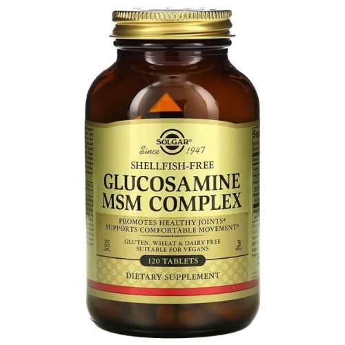 Solgar, Kompleks glukozamina MSM, 120 tabletek Glucosamine