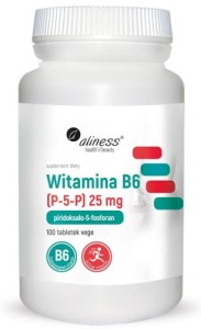  Aliness Witamina B6 (P-5-P) 25 mg x 100 tabletek VEGE 