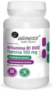  Aliness Witamina B1 (Tiamina) DUO 100 mg x 100 Vege tabs 