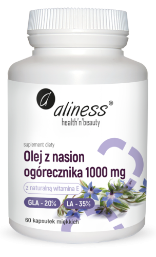  Aliness Olej z nasion ogórecznika 20%/35% 1000 mg x 60 caps 