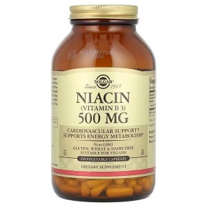 Solgar, Niacin (Vitamin B3), 500 mg, 250 kaps Niacyna (1)