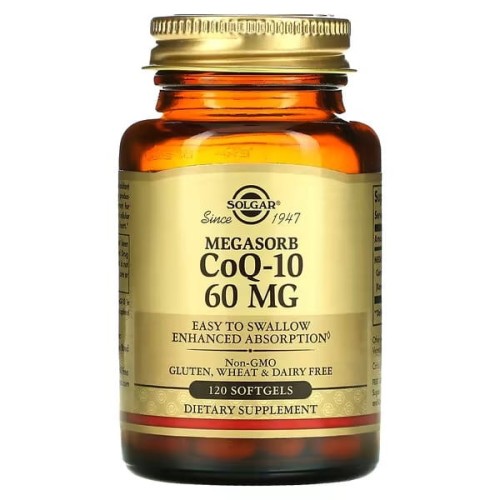 Solgar, Megasorb CoQ-10, 60 mg, 120 miękkich kapsułek Q10