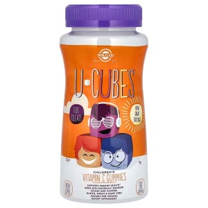 Solgar, U-Cubes, żelki z witamina C dla dzieci, pomarańcza i truskawka, 90 żelek