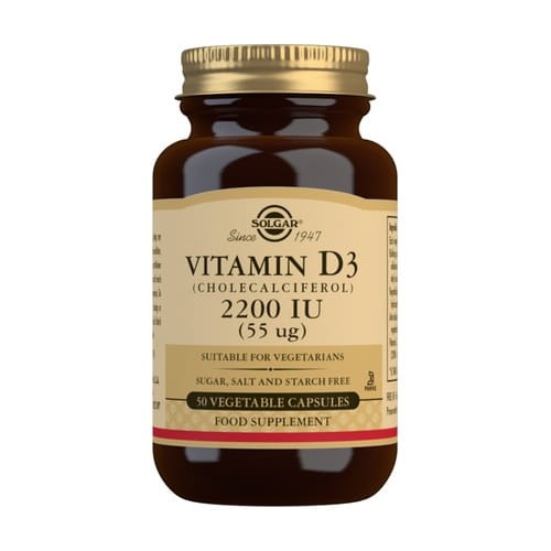 Solgar Witamina D3 2200 IU (55 µg) - 50 kaps 