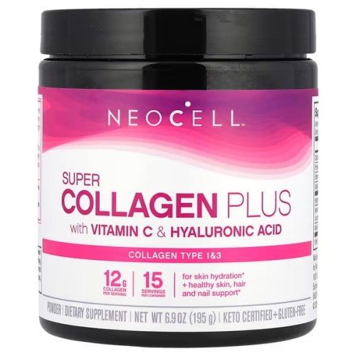 NeoCell, Super Collagen 195 gr  Plus z witaminą C i kwasem hialuronowym, 195 g Kolagen