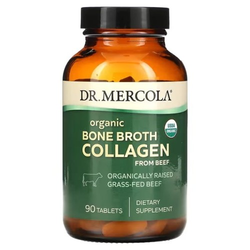 Dr. Mercola, Kolagen z organicznego bulionu kostnego, 90 tabletek Bone Broth Collagen