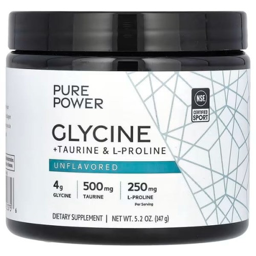 Dr. Mercola, Czysty proszek, glicyna + tauryna + L-prolina, bezsmakowy, 147 g