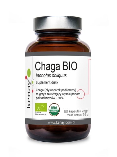 Kenay CHAGA BIO Inonotus obliquus (60 kapsułek) - suplement diety 