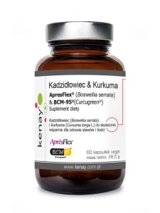 Kenay Kadzidłowiec & Kurkuma ApresFlex® (Boswellia serrata) & BCM 95® (CURCUGREEN®) (60 kapsułek) - suplement diety 