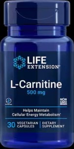 Life Extension L-Carnitine 500 mg, 30 vegetarian L-karnityna