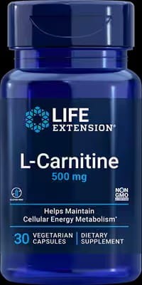 Life Extension L-Carnitine 500 mg, 30 vegetarian L-karnityna