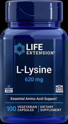 Life Extension L-Lysine 620 mg, 100 vegetarian L-lizyna