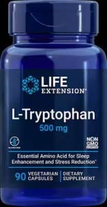 Life Extension L-Tryptophan 500 mg, 90 vegetarian L-tryptofan