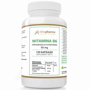 Alto pharma WITAMINA B6 P-5-P 50mg KOENZYMATYCZNA - PRODUKT WEGE 120 kapsułek