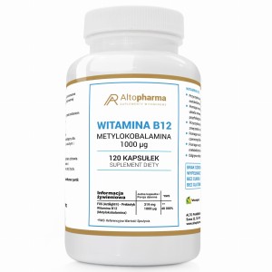Alto pharma WITAMINA B12 METYLOKOBOLAMINA 1000µg PRODUKT WEGE 120 kapsułek
