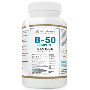 Alto pharma Witamina B-50 METYLOWANA B50 COMPLEX ODPORNOŚĆ PRAWIDŁOWY ROZWÓJ 90 kapsułek