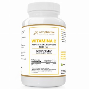 Alto pharma Witamina C 1000mg Kwas L-Askorbinowy 120 Kapsułek