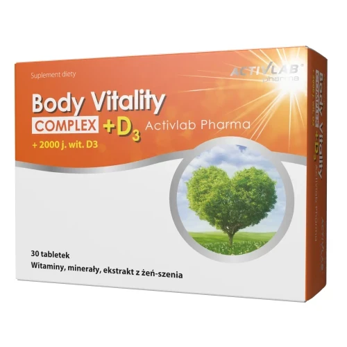 Activlab Body Vitality Complex + D3 żeń szeń witaminy minerały