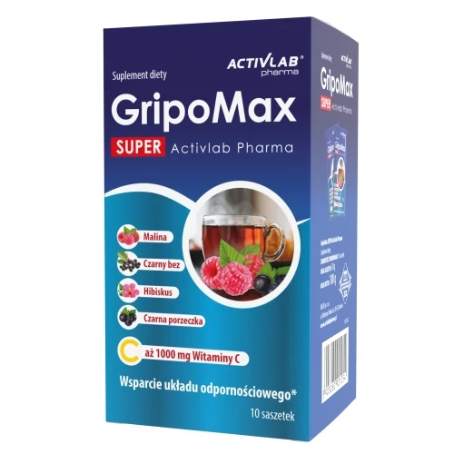 Activlab GripoMax SUPER Witamina C Cynk Czarny Bez Hibiskus