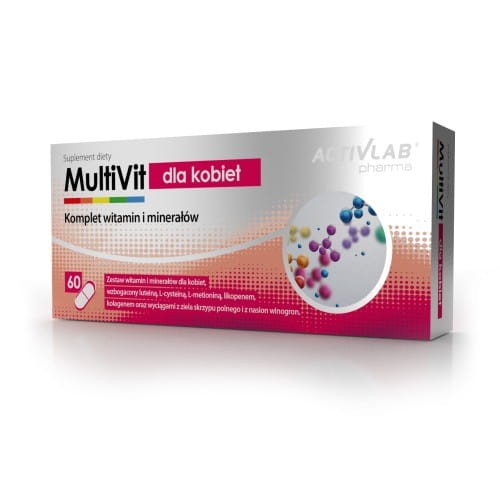 Activlab MultiVit dla kobiet Witaminy minerały skrzyp luteina kolagen