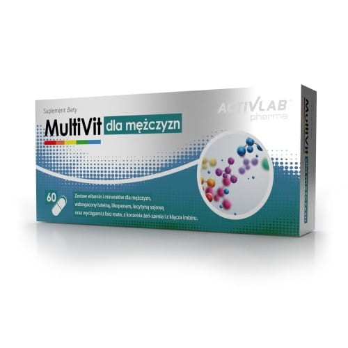 Activlab MultiVit dla mężczyzn Witaminy minerały Yerba żeń szeń Imbir Lecytyna