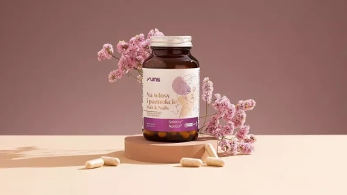 UNS NA WŁOSY I PAZNOKCIE 90 vege kaps. Kolagen Amli Bambus Krzem Skrzyp