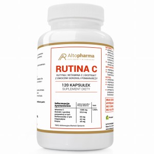 Alto pharma RUTINA C WITAMINA C 1000mg ODPORNOŚĆ PRODUKT WEGE 120 kapsułek Rutyna