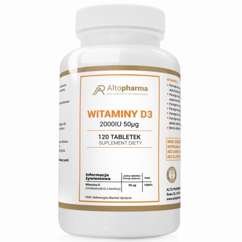 Alto pharma WITAMINA D3 2000IU 50µg 120 tabletek