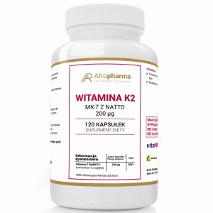 Alto pharma WITAMINA K2 vitaMK7 200µg NATURALNA PRODUKT WEGE 120 kapsułek