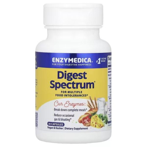 Enzymedica, Digest Spectrum®, 30 kapsułek Eznymy Lipaza Amylaza Laktaza