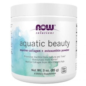 NOW FOODS Aquatic Beauty (85 g) Kolagen Kwas hialuronowy Witamina C  Astaksantyna