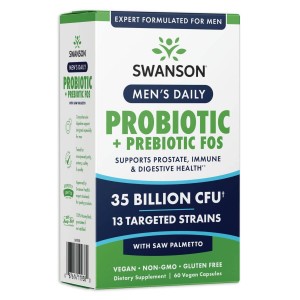 SWANSON Men's Daily Probiotic + Prebiotic 60vcaps Probiotyki dla mężczyzn