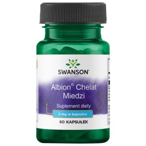 Swanson Albion Chelat Miedzi- miedź copper 2mg/60kaps