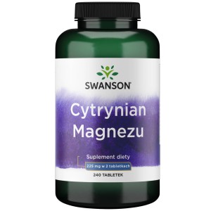 Swanson Cytrynian magnezu-  240 tab magnez