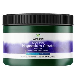 swanson Cytrynian magnezu 100% czystości  , magnesium powder 