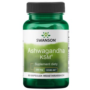swanson Ashwagandha KSM-66 ekstrakt certyfikowana - 250mg/60kaps  ashwaganda