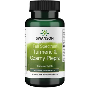 Swanson Full Spectrum Turmeric Kurkuma Czarny pieprz 60kaps