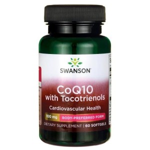 Swanson Koenzym Q10 100mg + Tokotrienole 10mg 60kaps