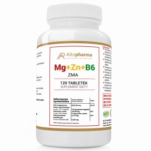 Altopharma  Magnez+Cynk+B6 ZMA Mega Dawka PRODUKT WEGE 120 tabletek