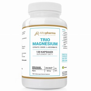 Altopharma  MAGNEZ TRIO MAGNESIUM 400mg ORYGINAŁ PRODUKT WEGE 120 kapsułek